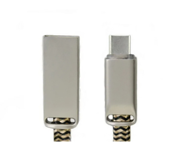 фото Аксессуар wiiix usb - type-c 120cm gold silk cb955-2a-utc-sk-12g