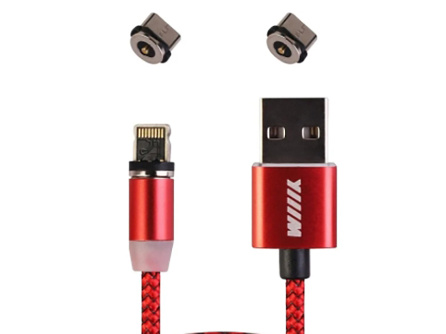 Аксессуар WIIIX 3 в 1 USB - Lightning / Micro USB / Type-C 1m Red CBM980-U8MUTC-10R