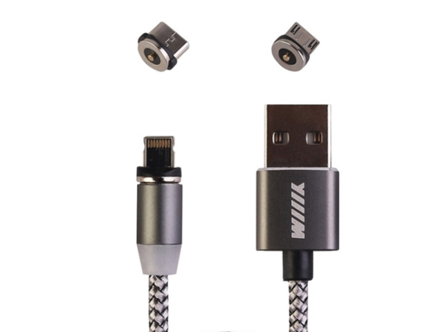 Аксессуар WIIIX 3 в 1 USB - Lightning / Micro USB / Type-C 1m Grey CBM980-U8MUTC-10GY