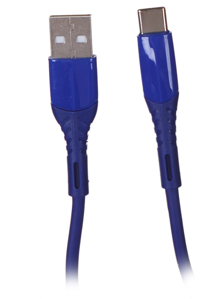 фото Аксессуар wiiix usb - type-c blue cb-421-tc(1.0)-bu