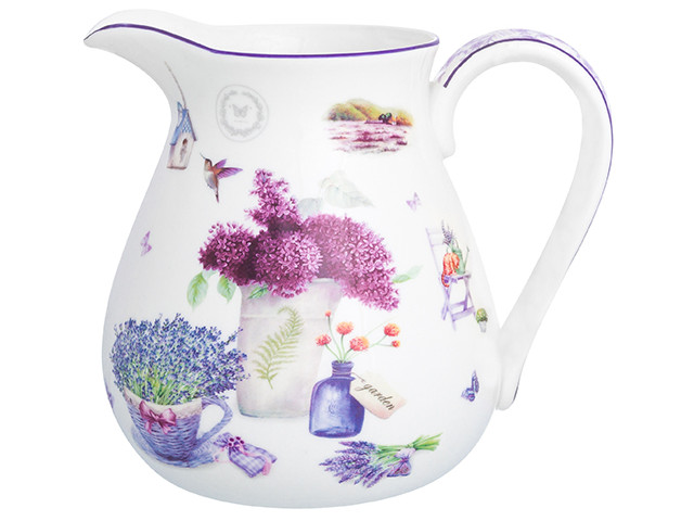 фото Кувшин elan gallery new bone china лаванда 1.2l 420237