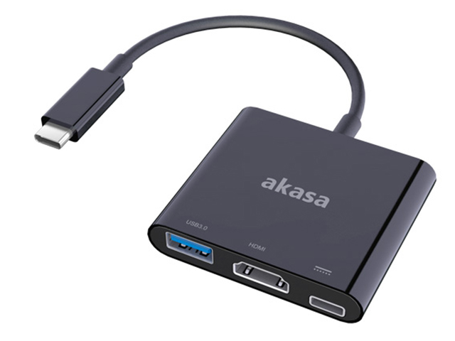 Цифровой конвертер Akasa USB Type-C to HDMI/USB/Type-C 15cm AK-CBCA01-15BK аксессуар espada usb 3 1 type c to hdmi eusbchdmi