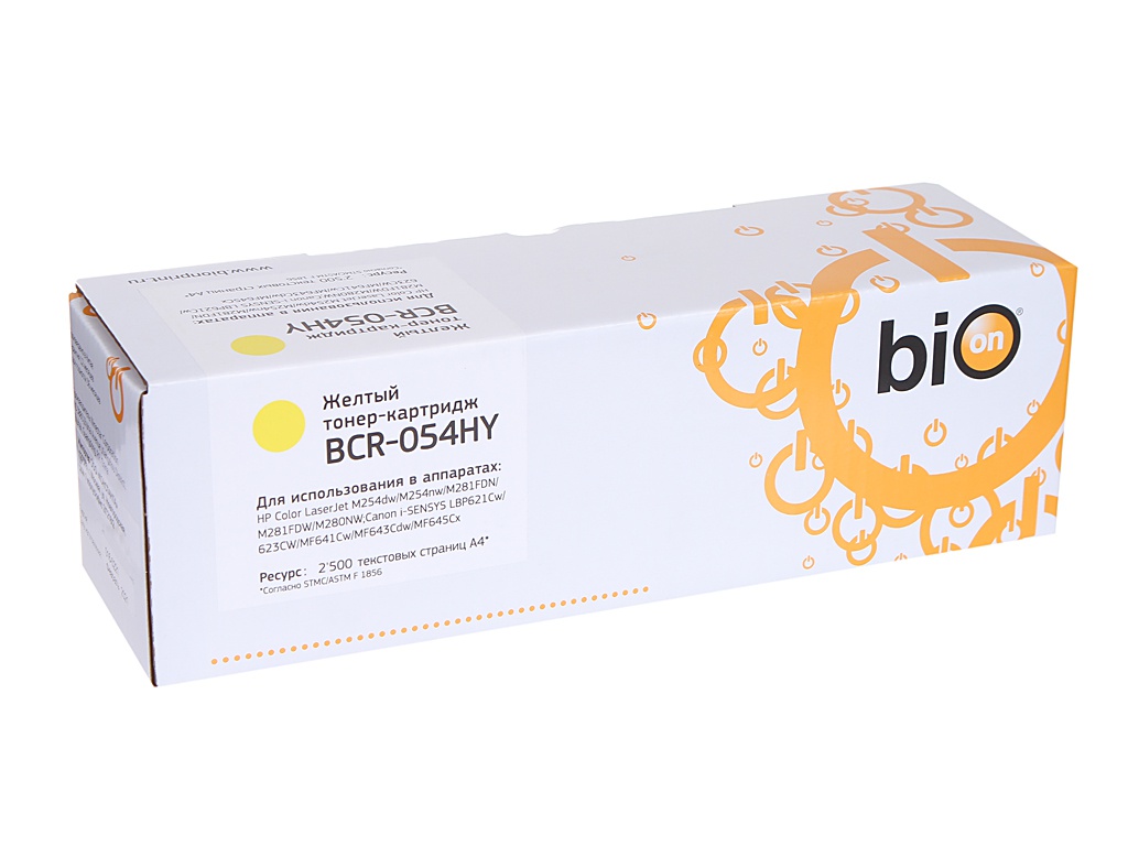 Картридж Bion CBCR-054HY Yellow для Canon i-Sensys LBP-620/621/623/640/MF-640/641/642/643/644/645 1816378