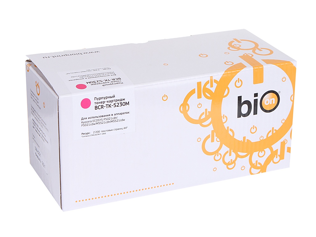 

Картридж Bion BCR-TK-5230M Magenta для Kyocera P5021cdn/M5521cdn 1816374, BCR-TK-5230M
