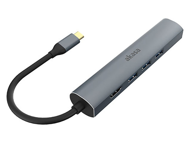 Цифровой конвертер Akasa USB Type-C to HDMI/RJ45/USB Type-A AK-CBCA22-18BK