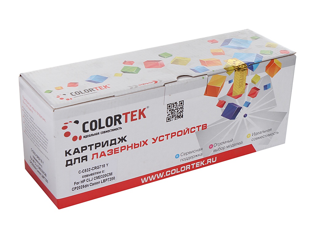 фото Картридж colortek (схожий с hp cc532a/ce412a/cf382a) yellow для clj cm2320fxi/cm2320nf/cp2025n/cp2025dn/lj pro 300 m351a/m375nw/400 m475dw/400 m451nw