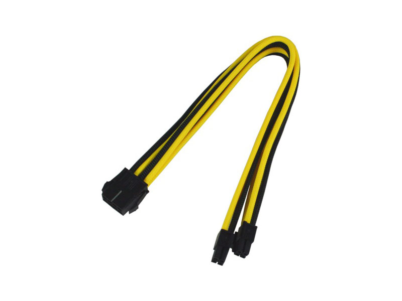 фото Аксессуар удлинитель nanoxia 8-pin eps 30cm black-yellow nx8pv3esg