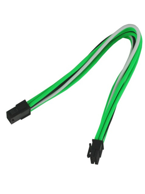 фото Аксессуар удлинитель nanoxia 8-pin pci-e 30cm black-green-white nx8pe3egws