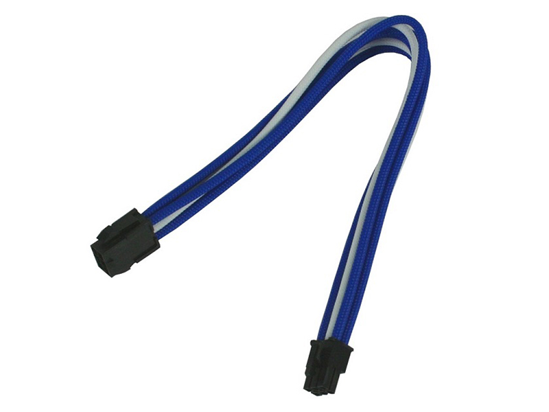 фото Аксессуар удлинитель nanoxia 6-pin pci-e 30cm blue-white nx6pv3ebw