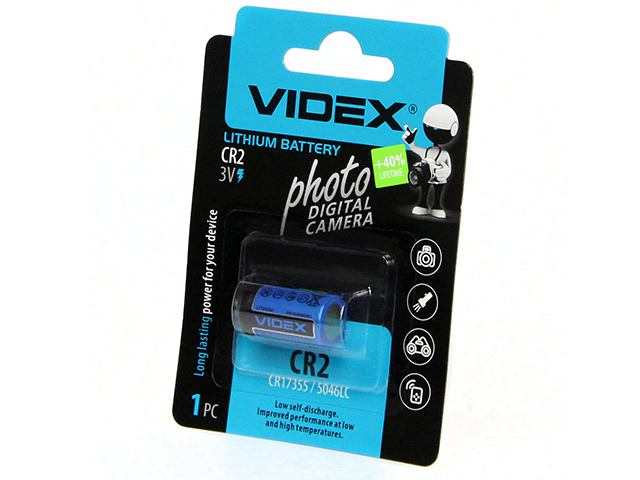 Батарейка CR2 - Videx 1BL (1 штука) VID-CR2