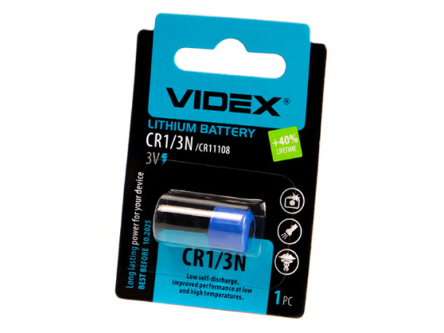 Фото - Батарейка CR1/3N - Videx 3.0V 1BL (1 штука) VID-CR1/3N батарейка aaa videx lr3 vid lr3 2smb 2 штуки