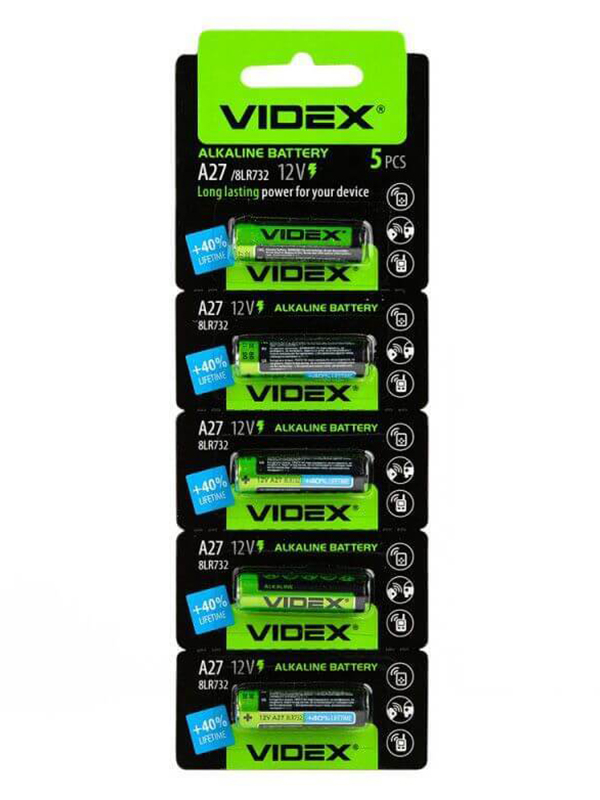 Батарейка A27 - Videx 12V 5BL (5 штук) VID-A27