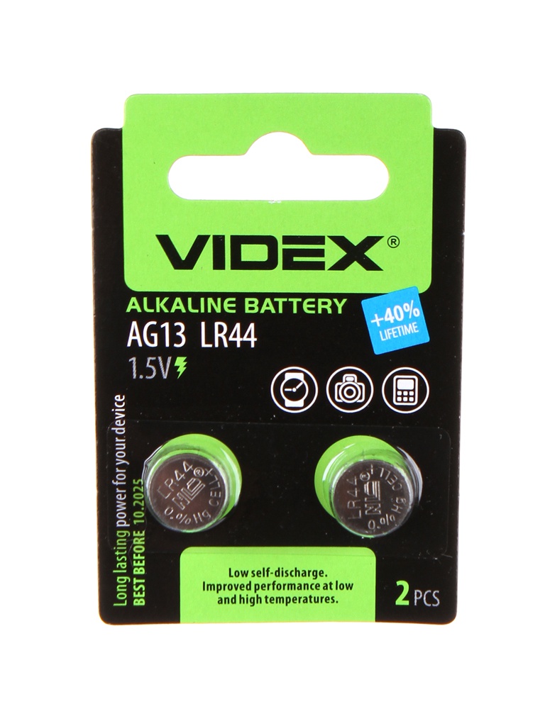 

Батарейка LR44 - Videx AG13 2BL (2 штуки), AG13