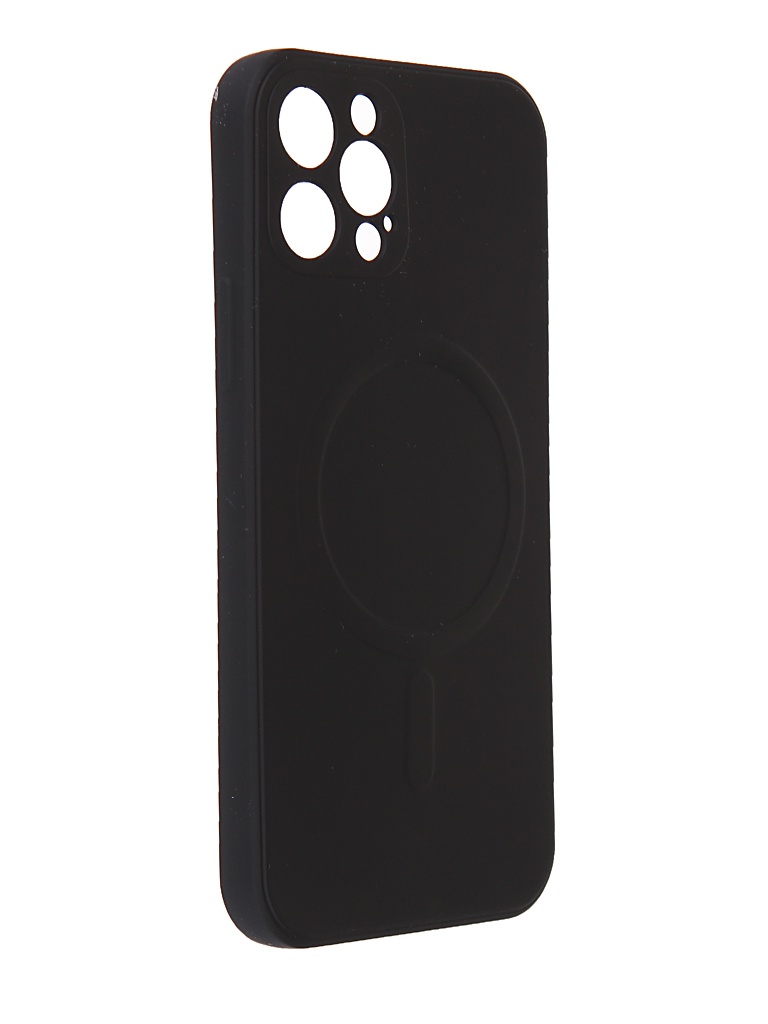 Zakazat.ru: Чехол DF для APPLE iPhone 12 Pro с микрофиброй Silicone Black iMagnetcase-03