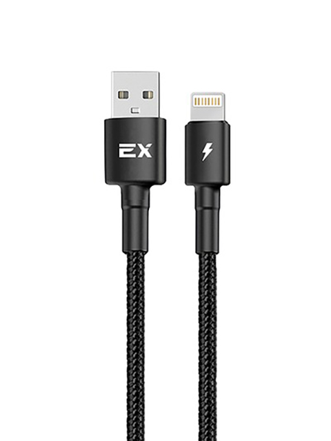 Аксессуар Exployd Rash USB - Lightning 2A 1m Black Nylon EX-K-1156