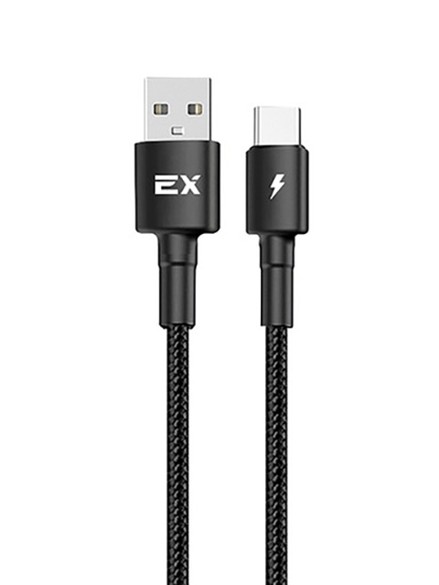 фото Аксессуар exployd rash usb - type-c 2a 1m black nylon ex-k-1158