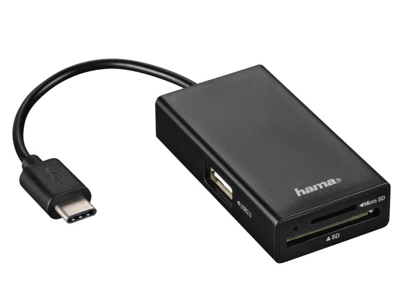 

Хаб USB Hama USB-C/MicroSD/SD 00054144, 00054144