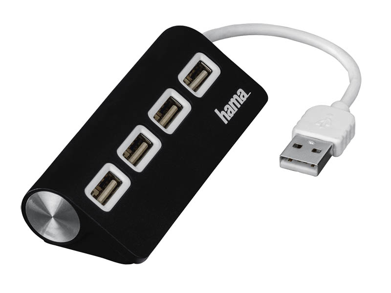 

Хаб USB Hama TopSide 4xUSB 2.0 Black 00012177, TopSide