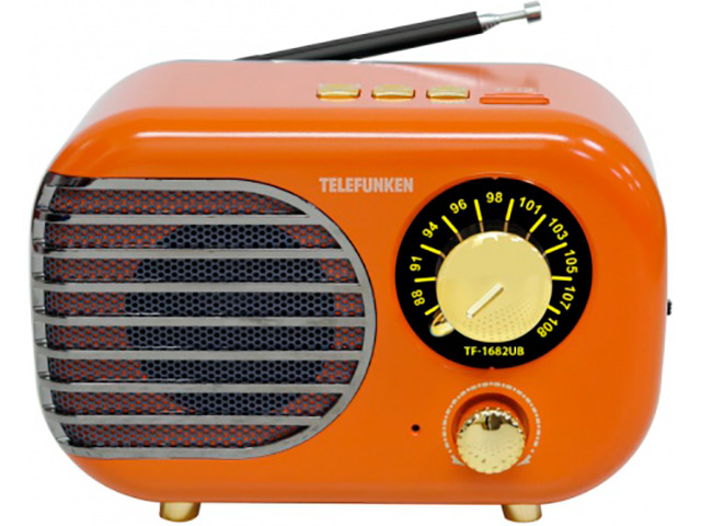 фото Радиоприемник telefunken tf-1682b orange-gold