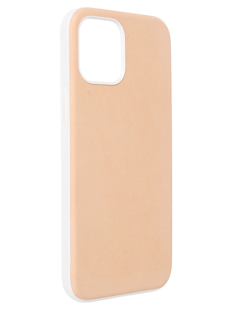 фото Чехол nomad для apple iphone 12 pro max (6.7) rugged case genuine leather совместим с apple magsafe beige nm01973485