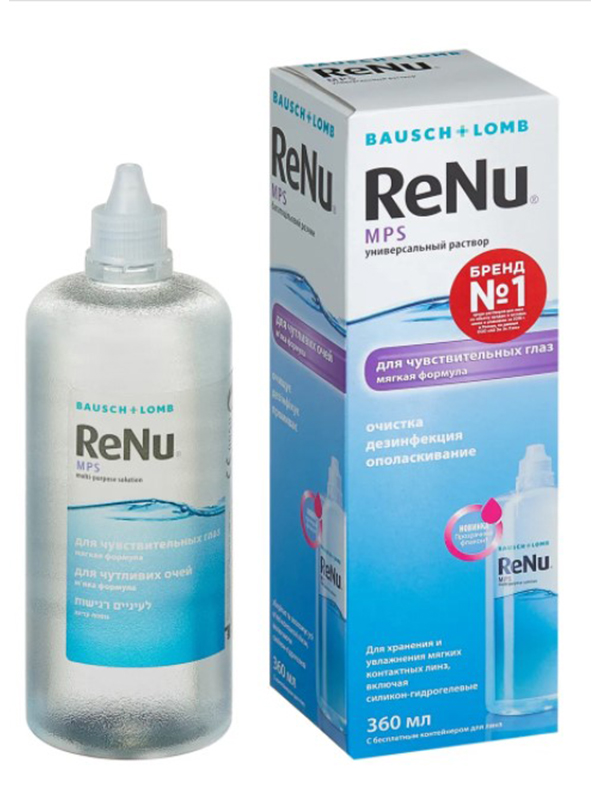 фото Раствор bausch & lomb renu mps 360ml bausch &amp; lomb