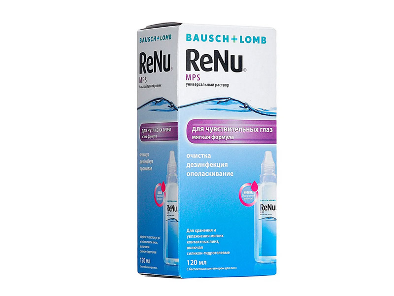 фото Раствор bausch & lomb renu mps 120ml bausch &amp; lomb