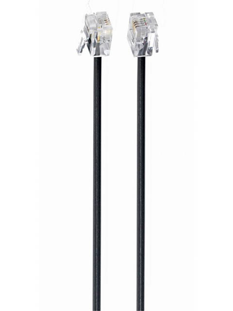 

Сетевой кабель Gembird TC6P4C-2M 2m Black, TC6P4C-2M