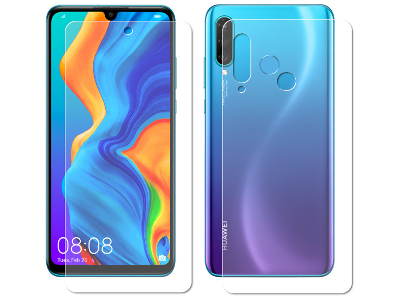 Гидрогелевая пленка LuxCase для Huawei P30 Lite 0.14mm Front and Back Transparent 86120