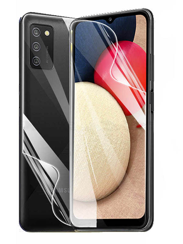 Гидрогелевая пленка LuxCase для Samsung Galaxy A02 0.14mm Front and Back Transparent 86182 гидрогелевая пленка luxcase для asus zenfone 8 антишпион 0 14mm front 90039
