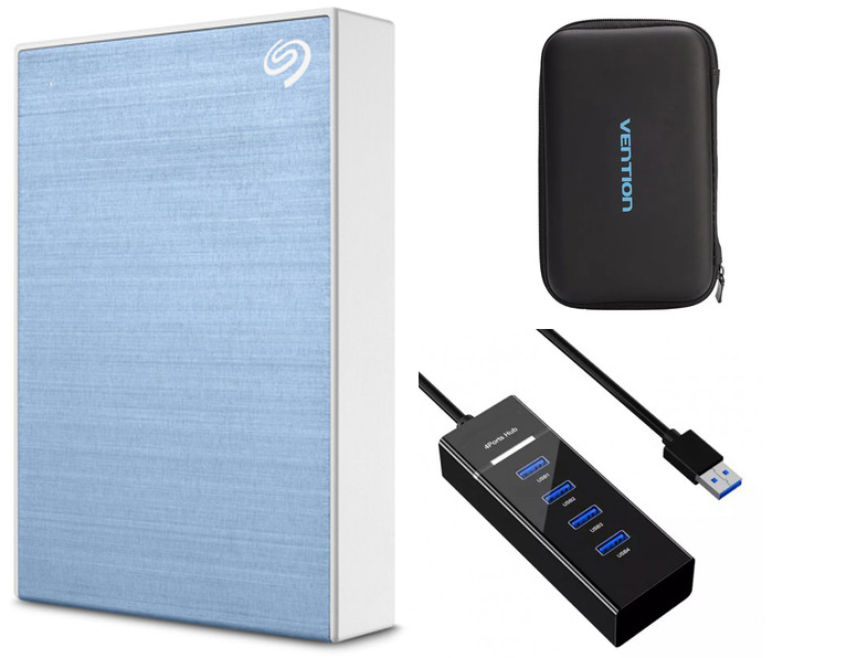 Zakazat.ru: Жесткий диск Seagate One Touch Portable Drive 1Tb Light Blue STKB1000402 Выгодный набор + серт. 200Р!!!