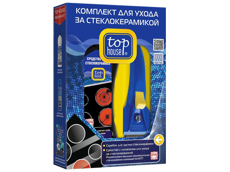 

Комплект для ухода за стеклокерамикой Top House 2 предмета 391442, 391442