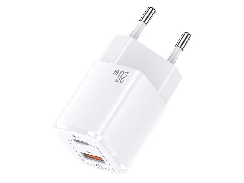 фото Зарядное устройство usams us-cc128 t37 super si usb qc3.0 + pd 20w fast charger white cc128tc02