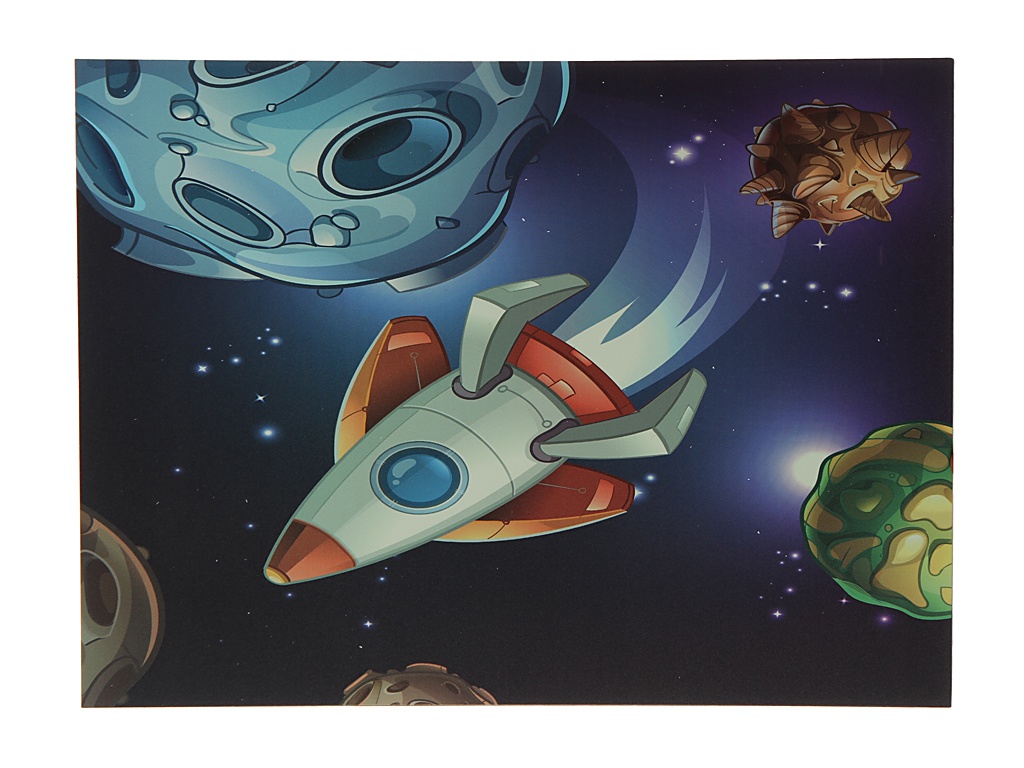 Наклейка Светящаяся картина Люми-Зуми Ракета в космосе ЛЗ-РКА3
