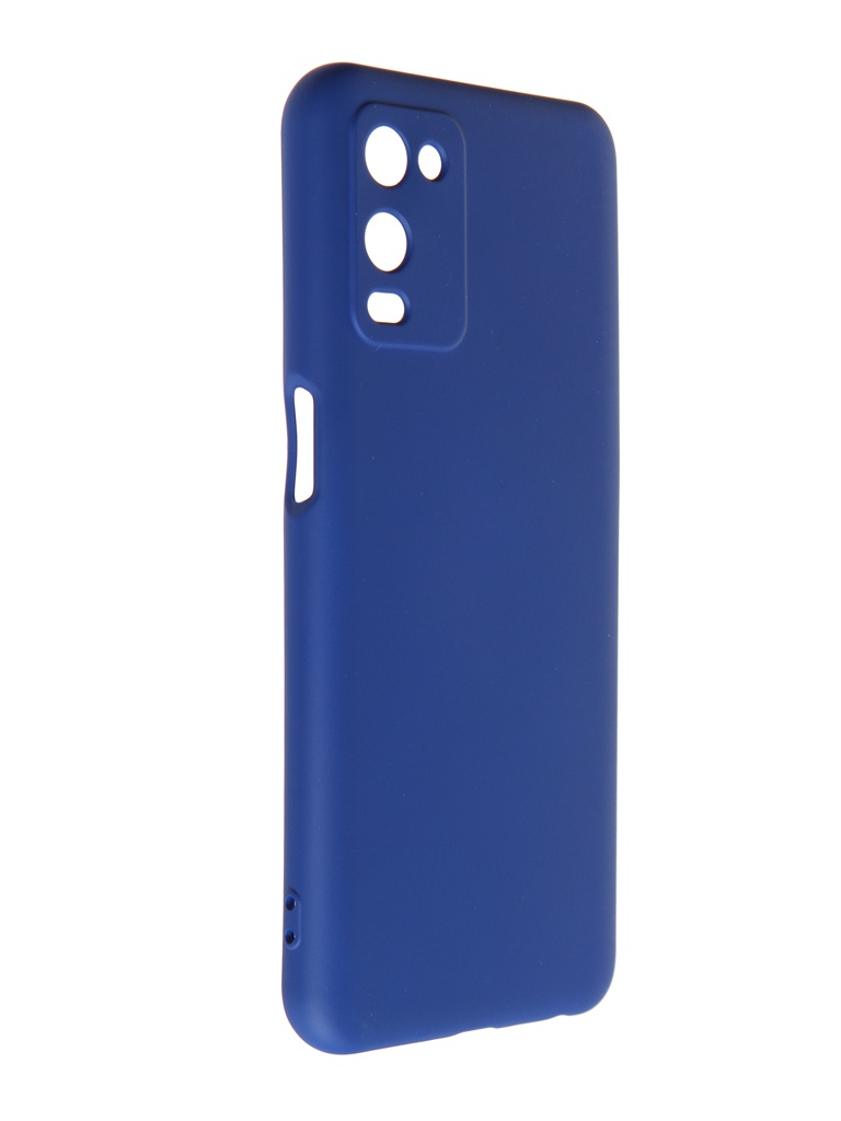 Zakazat.ru: Чехол DF для Oppo A54 4G с микрофиброй Silicone Blue oOriginal-12