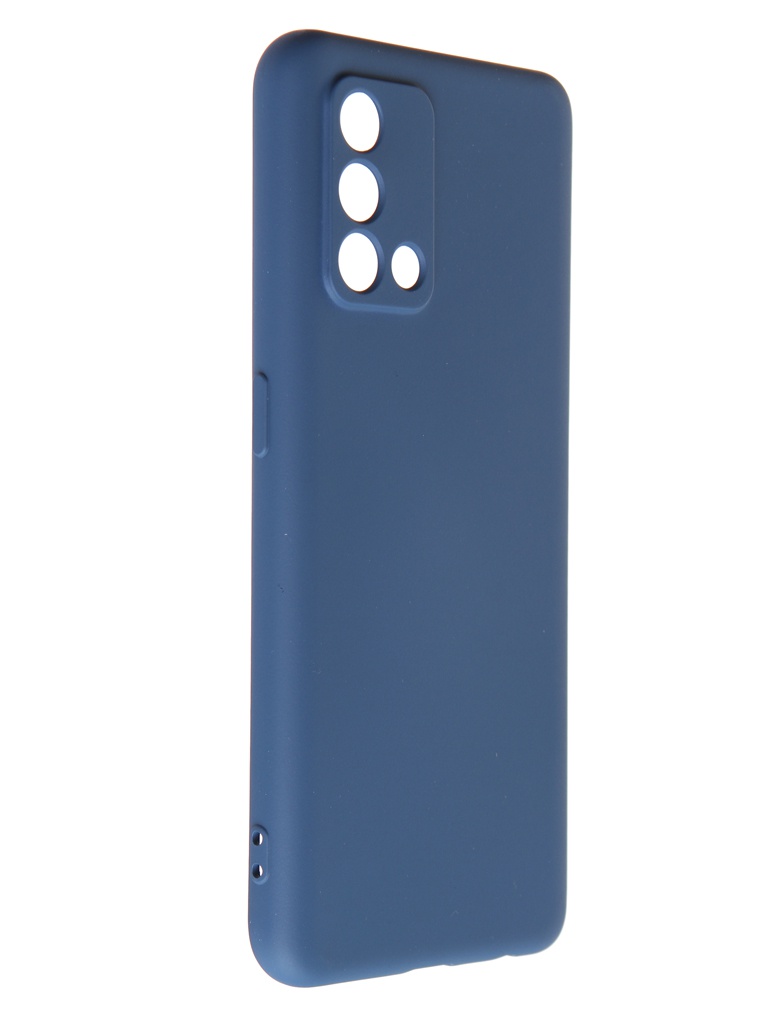 Zakazat.ru: Чехол DF для Oppo A74 4G с микрофиброй Silicone Blue oOriginal-13