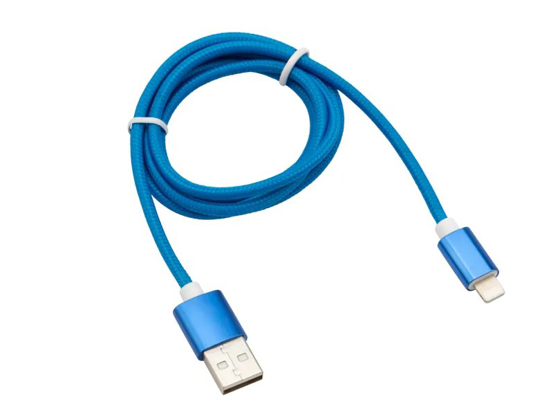 Аксессуар Rexant USB - Lightning 1m Blue Nylon 18-7052 аксессуар travel blue usb lightning cable 1m white 970_wht