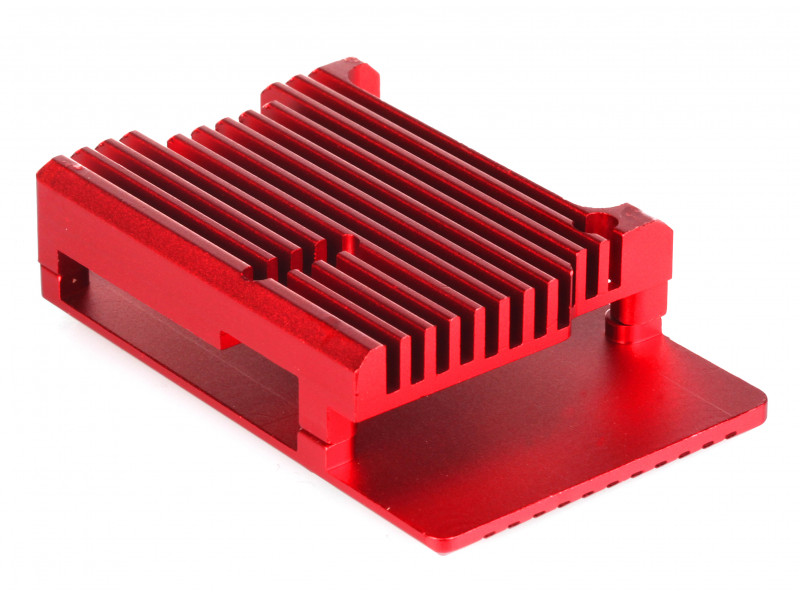 Корпус Qumo RS004 для Raspberry Pi 4 Aluminum Case Red
