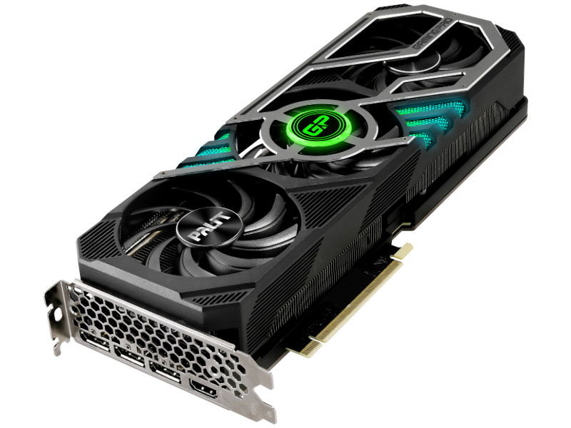 

Видеокарта Palit GeForce RTX 3080 Ti GamingPro 1665Mhz PCI-E 4.0 12288Mb 19000MHz 384 bit 3xDP HDMI NED308T019KB-132AA, RTX 3080 Ti GamingPro