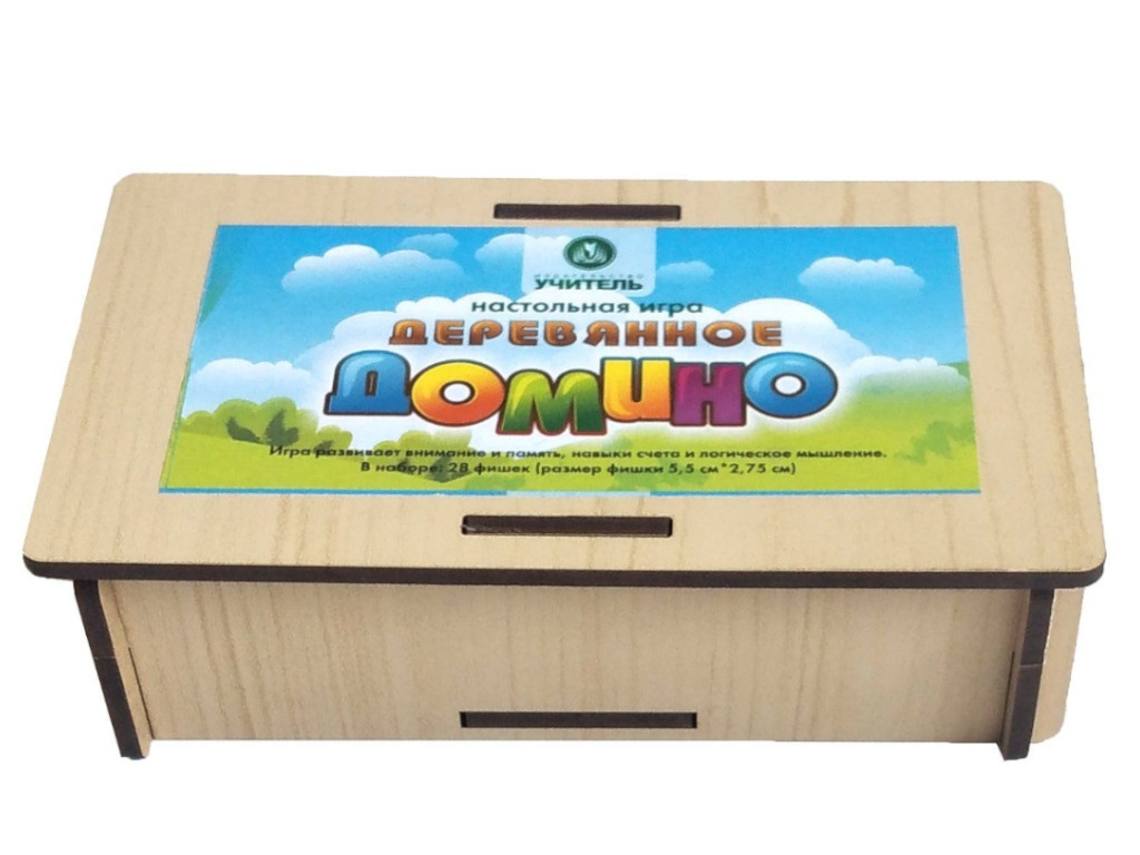 Настольная игра Учитель Домино Домашние животные ИДК-40 игра развивающая деревянная домашние животные