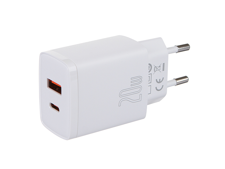 фото Зарядное устройство baseus compact quick charger usb - type-c ccxj-b02 white