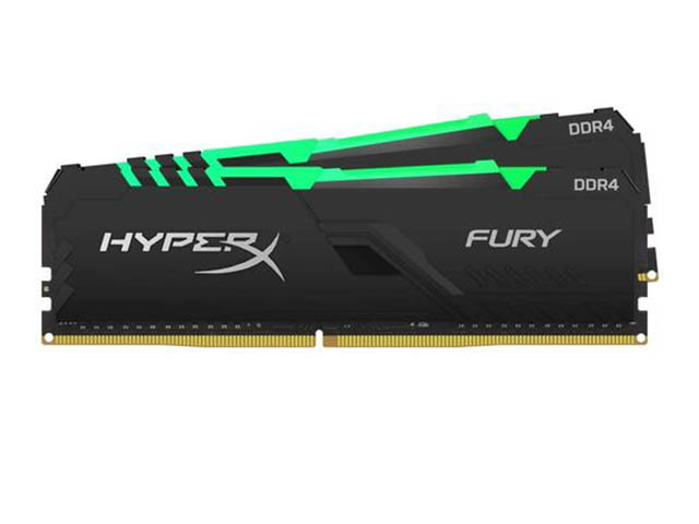 фото Модуль памяти hyperx fury rgb ddr4 dimm 3600mhz pc-28800 cl18 - 64gb kit (2x32gb) hx436c18fb3ak2/64