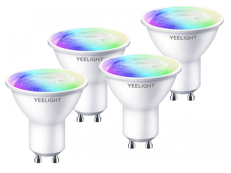 фото Лампочка xiaomi yeelight led smart bulb (multicolor) 4- pack (gu10) (yldp004- a)
