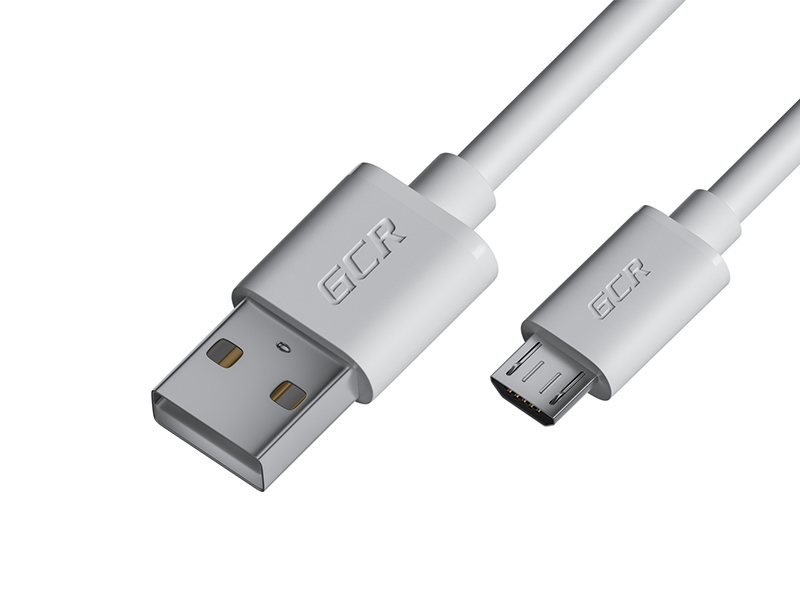 фото Аксессуар gcr usb - microusb 50cm white gcr-53230