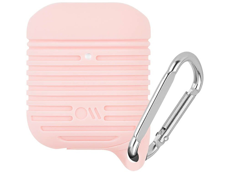 фото Чехол case-mate для apple airpods 1 / 2 water resistant pink-silver cm041620