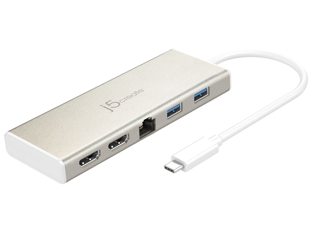 J5create USB Type-C / 2xHDMI Mini Dock-Ethernet / USB 3.1 HUB / PD2.0 JCD381 сетевое зарядное устройство j5create gan pd usb c mini charger с мощностью зарядки до 65 вт