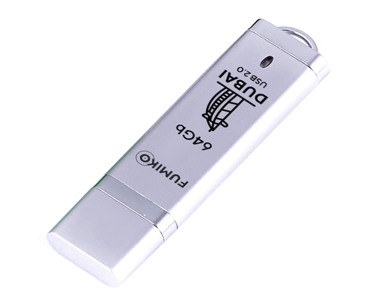 фото Usb flash drive 64gb - fumiko dubai usb 2.0 silver fu64dusilver-01 / fdi-30