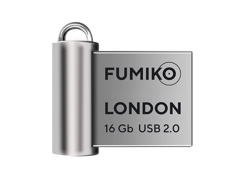 

USB Flash Drive 16Gb - Fumiko London USB 2.0 Silver FLO-03, London
