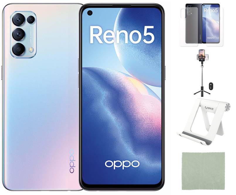 Сотовый телефон Oppo Reno 5 CPH2159 8/128Gb Silver Выгодный набор для Selfie + серт. 200Р!!!