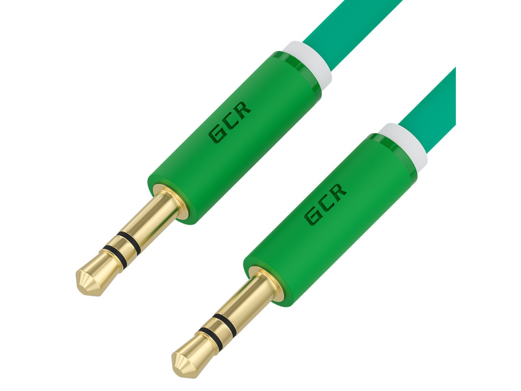 фото Аксессуар gcr premium jack 3.5mm - jack 3.5mm 0.5m green gcr-52694