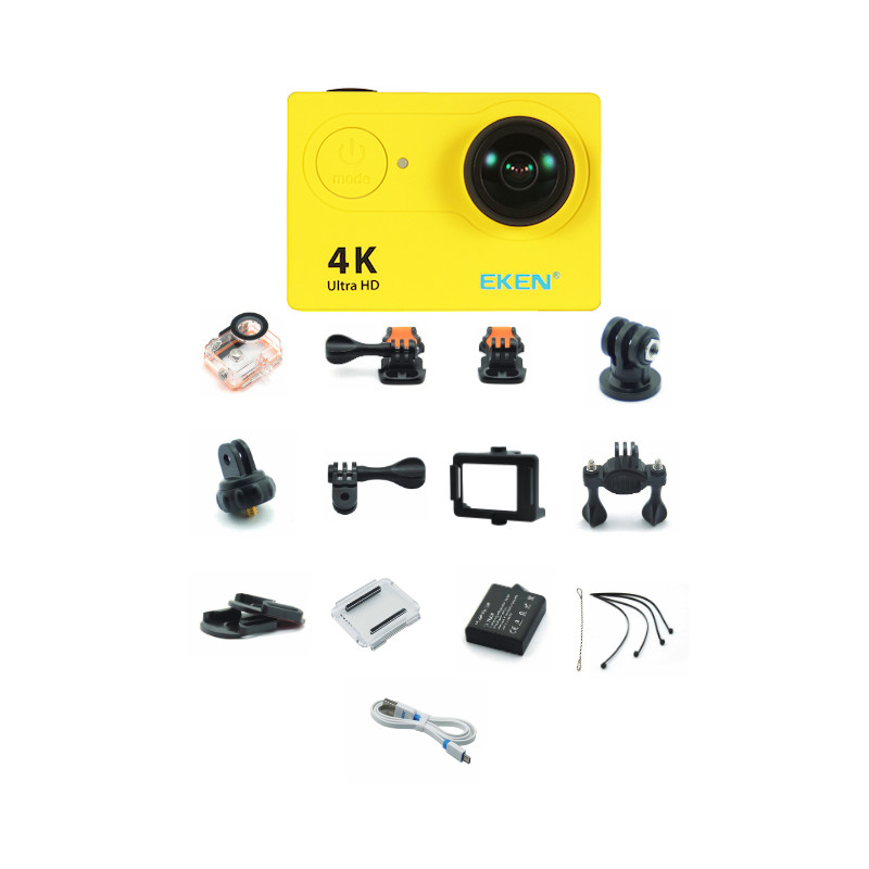 фото Экшн-камера eken h9 ultra hd yellow выгодный набор + серт. 200р!!!
